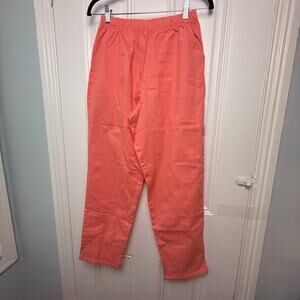 QVC Denim & Co. Active Petite Duo Stretch Crop Leg Pant Womens Medium Coral NWOT